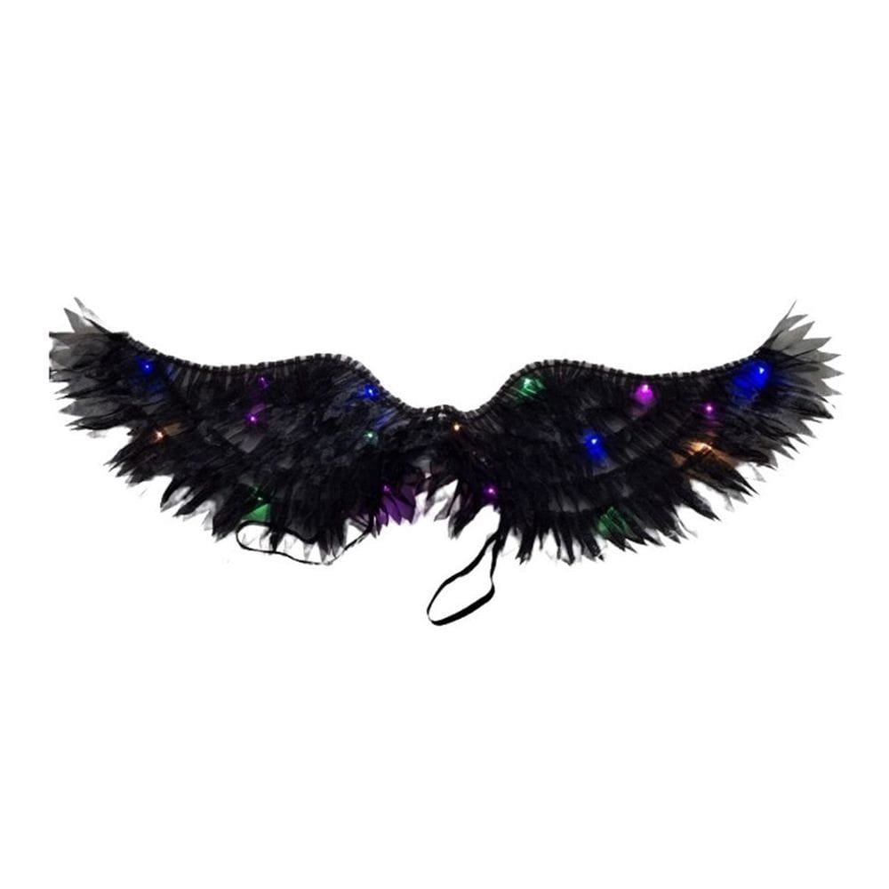 Fantasia Adulto Asa De Anjo Com Led Carnaval Festas