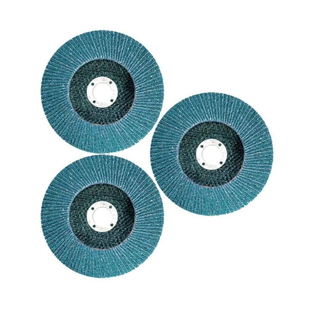 Kit 3 Disco Flap Desbaste Acabamento Grão 80 115X22Mm
