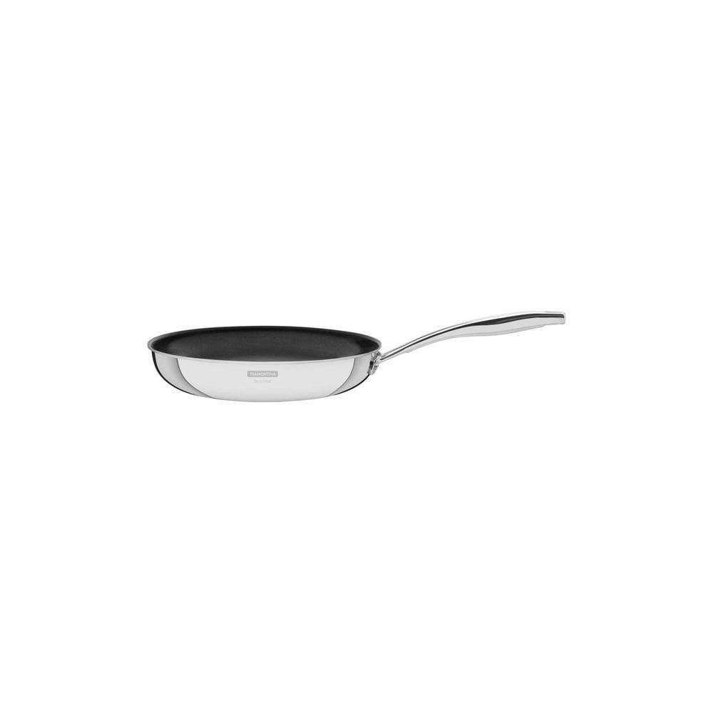 Frigideira Grano Aço Inox Corpo Triplo Revestimento Interno Antiaderente 30 Cm 3,4 L