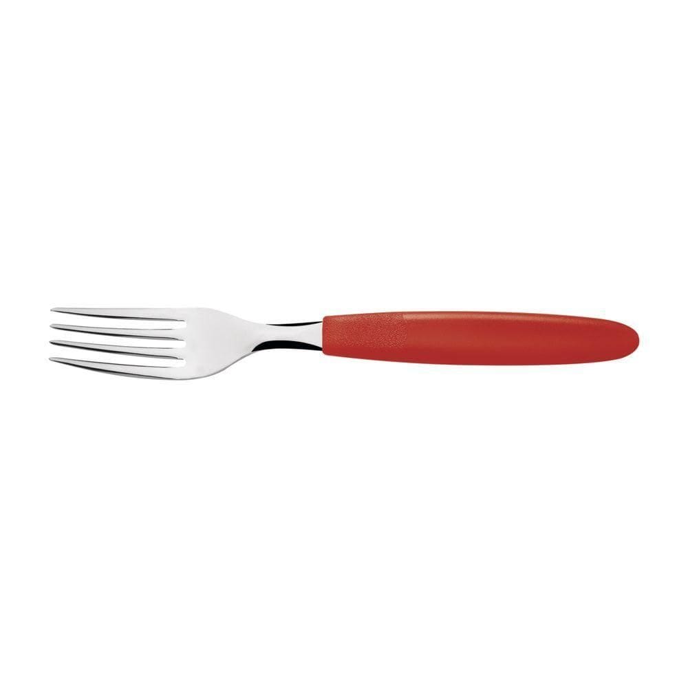 Kit 6 Garfo Mesa Tramontina Ipanema Inox Vermelho
