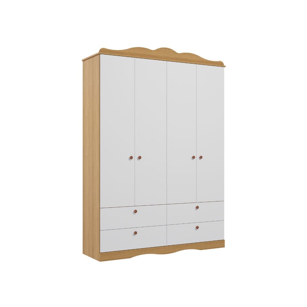 Guarda Roupa Infantil Permobili Provençal Encanto 04 pts MDF