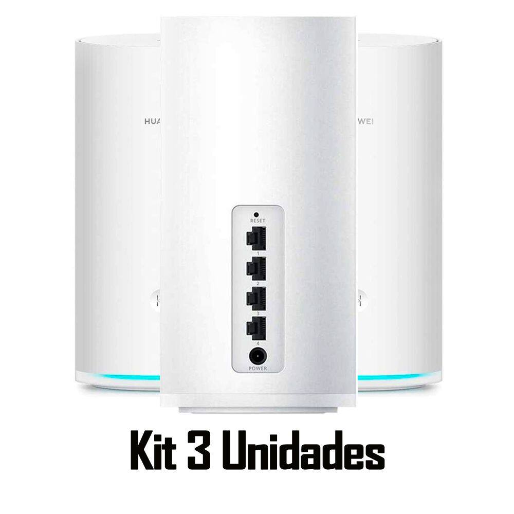 Roteador Wifi Huawei Ws5800 Ac2200 Mesh Triband 2200MBPS 2.4/5.8GHZ Kit Com 3 Unidades