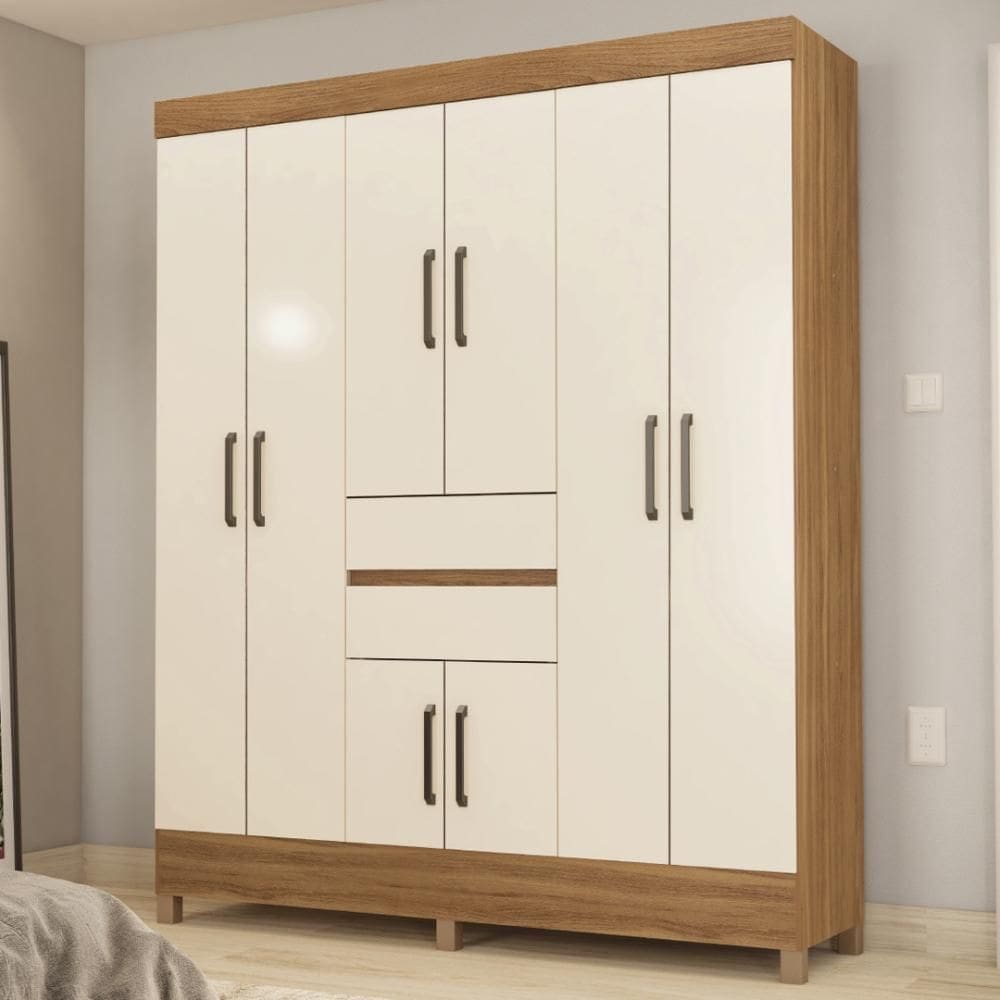 Guarda Roupa Casal 8 Portas e 2 Gavetas Paranaguá
