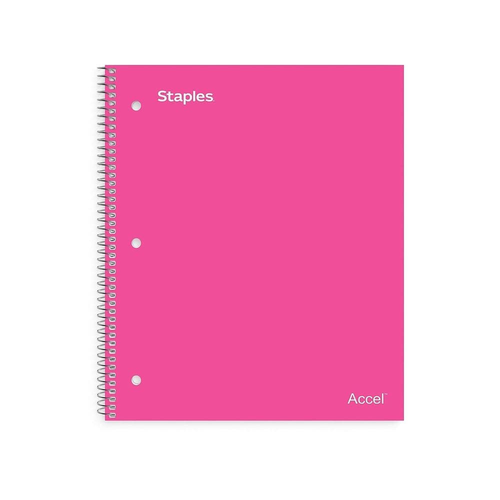 Caderno STAPLES Accel 1 Subject College Ruled 100 folhas Pi