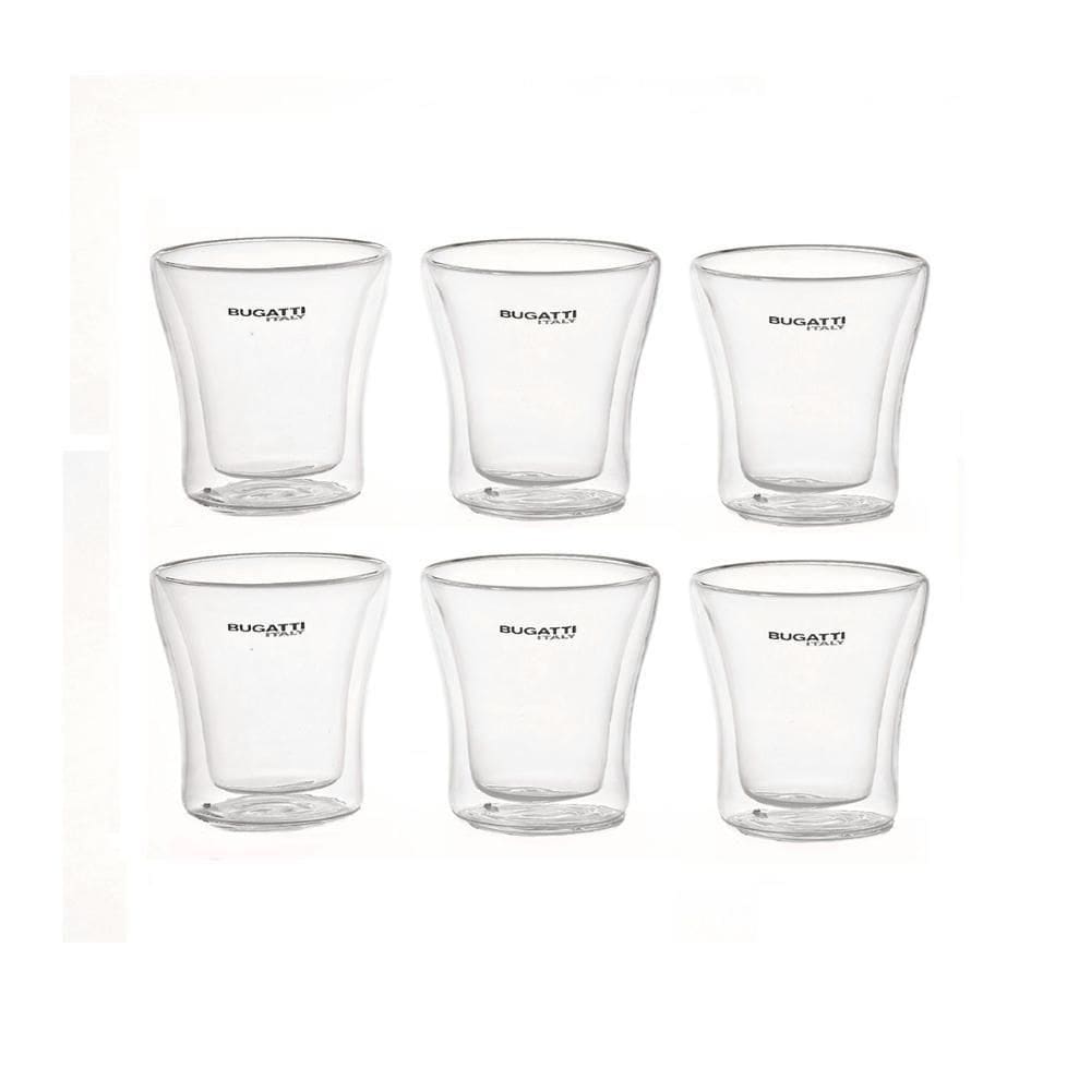 Jogo 6 Copos De Shots De Parede Dupla 100ml Bugatti