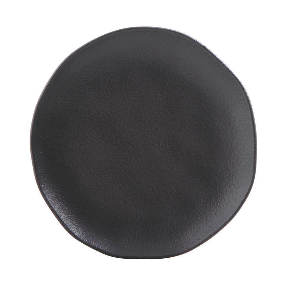 Prato Para Sobremesa Geo Carbon Matte 19cm Porto Brasil Preto