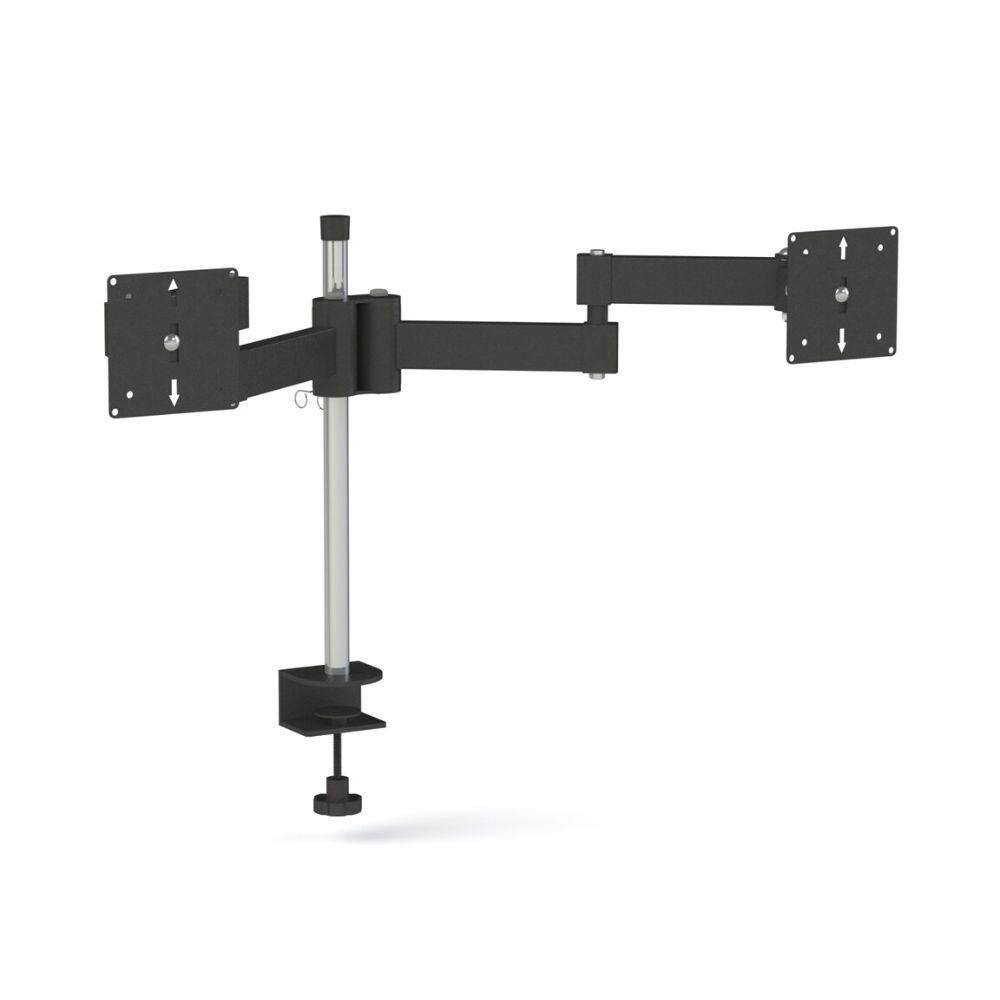Suporte De Mesa Multivisao Triarticulado Para 2 Monitores - Preto