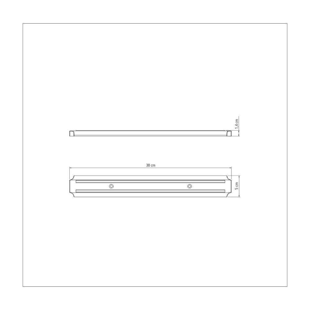Barra Magnética Para Facas Tramontina Plenus Em Polipropileno E Aço Inox 38 Cm