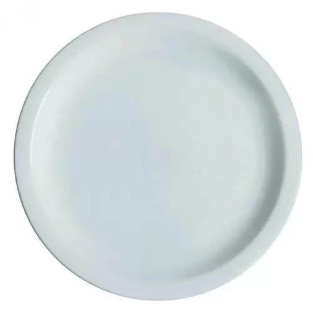 Conjunto 4 Pratos De Sobremesa Branco Ceramica - Porcelart