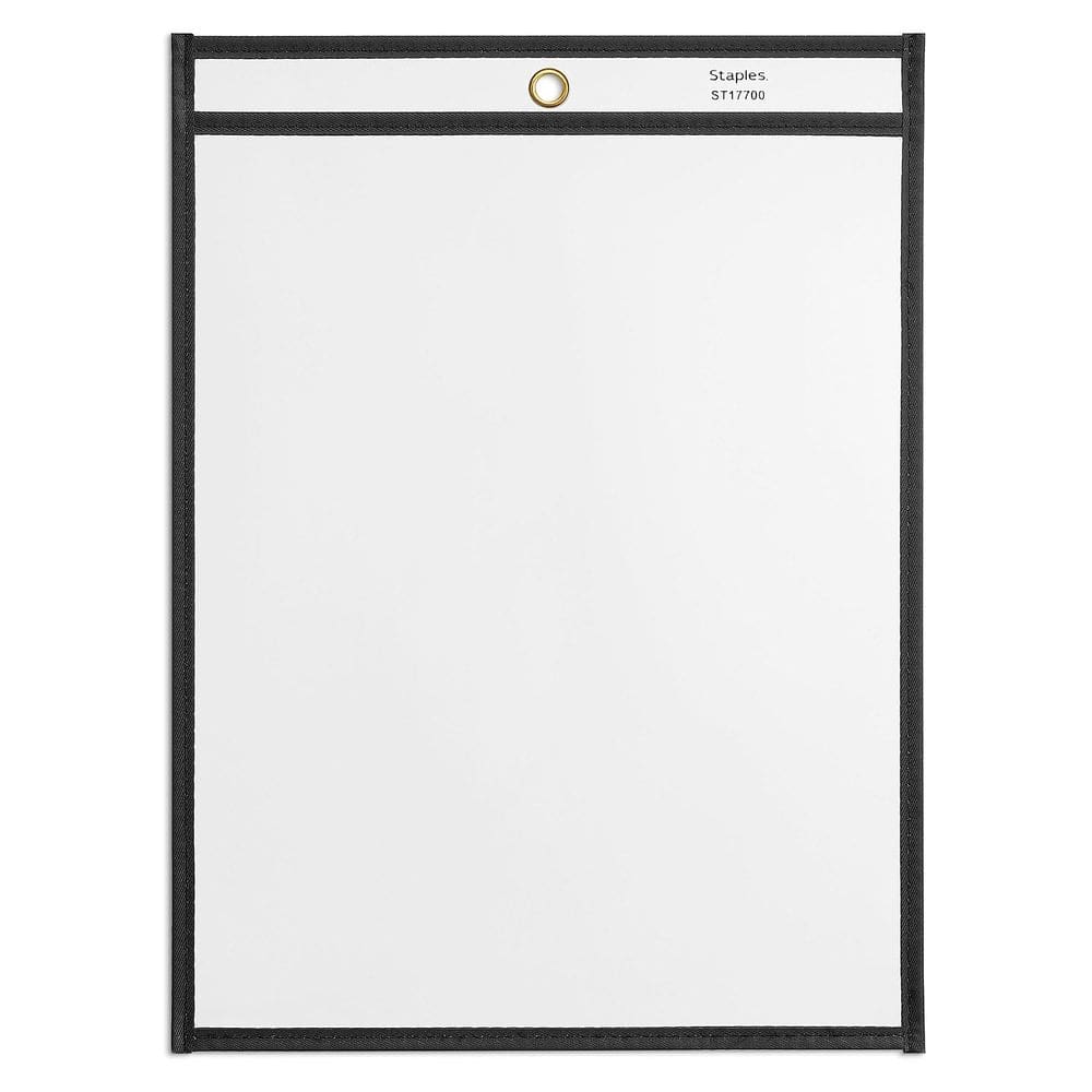 Porta-bilhetes de trabalho Staples Heavyweight Vinyl 8,5x11” 25/pacote