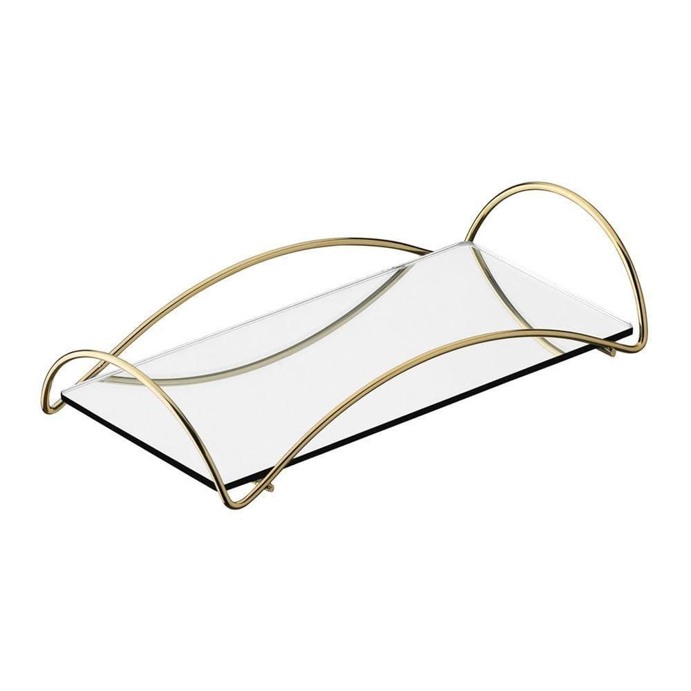 Bandeja Multiuso Hara Bia 11 X 21,5 Cm Cor:dourada