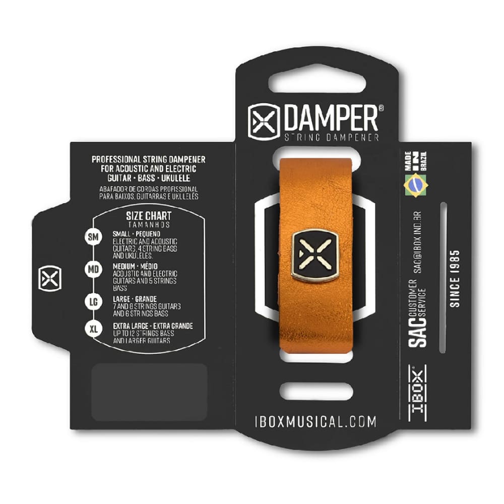 Damper/Abafador Ibox Md Couro Laranja Metálico Dmmd03