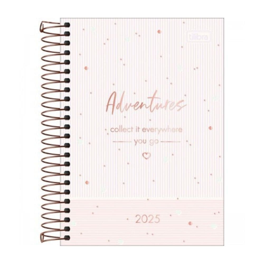 Agenda 2025 Espiral Diária Soho 12,9x18,7cm M5 Anual 176 Folhas Tons Pastel Tilibra