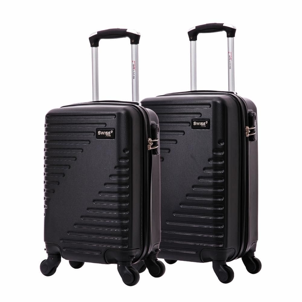 Kit mala de viagem 10kg e 8kg preta rodinhas 360 Chicago Swiss Move
