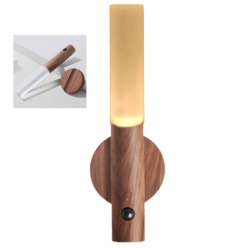 Luminaria Bastao LED Bateria Recarregavel USB Inteligente Base Magnetica Luz Noturna Sensor Presença Movimento Decoraçao Iluminaçao