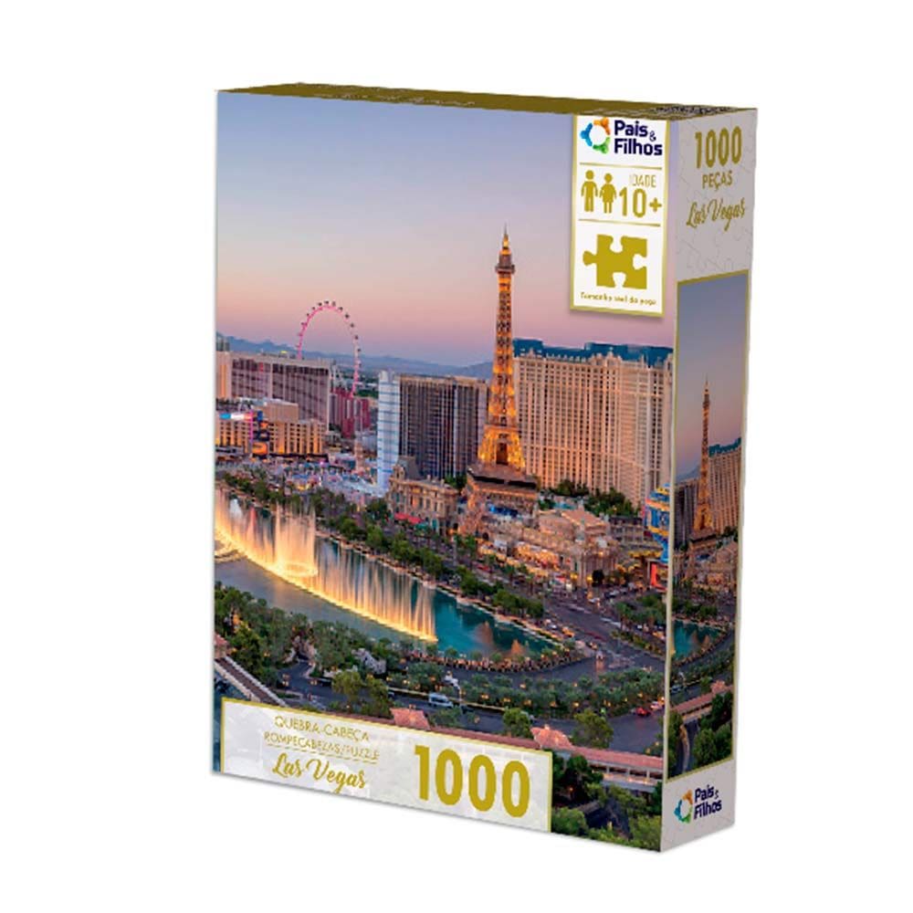 Quebra-Cabeça - 1000 Peças - Las Vegas - Pais e Filhos