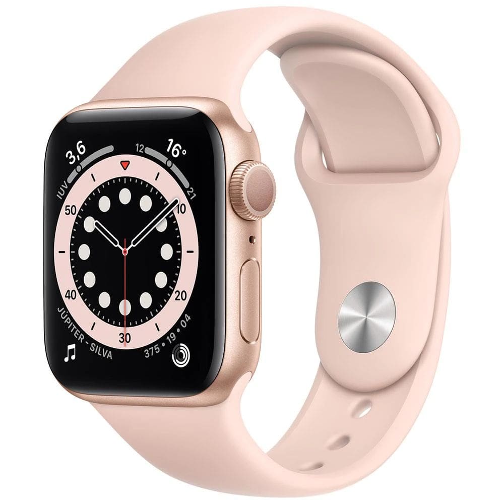 Apple watch series 4 gps cellular 40mm caixa dourada de aluminio com pulseira esportiva areia rosa Extra