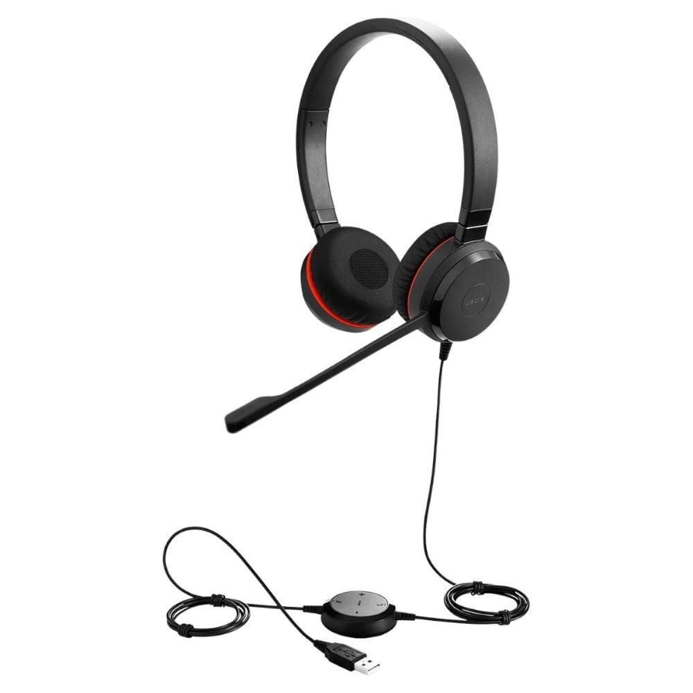 Headset com Fio e Microfone Jabra Evolve 20SE MS Stereo USB-A Jabra