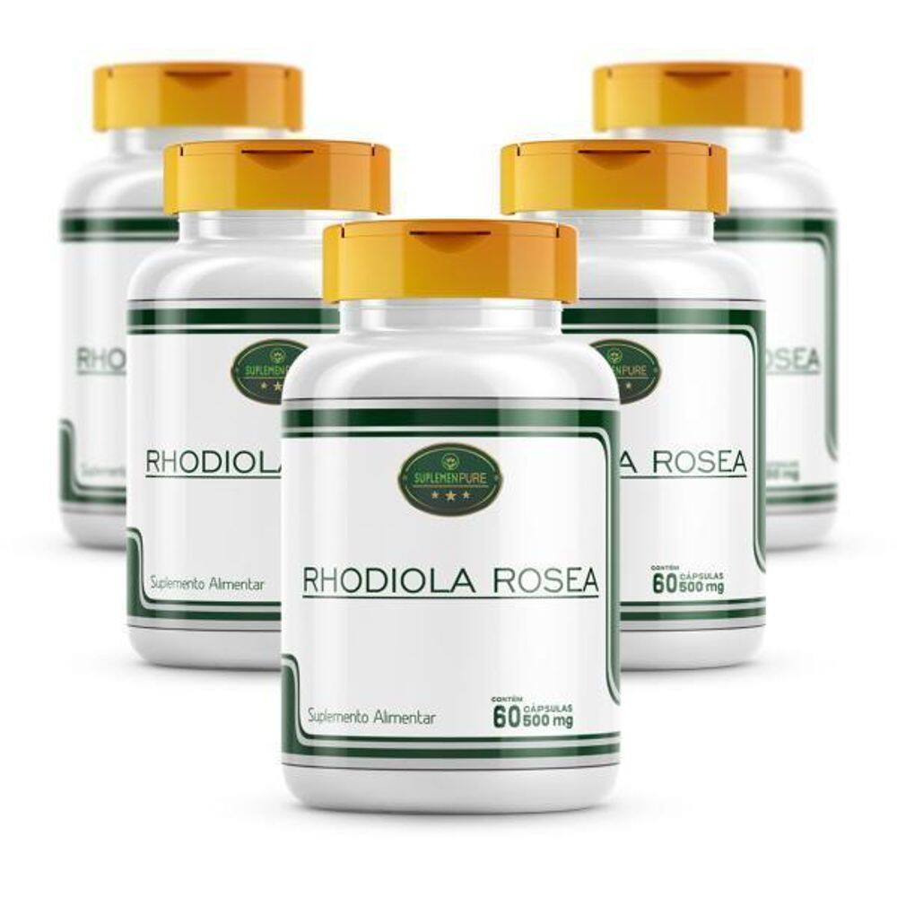 Rhodiola Rosea - Cápsulas 500 Mg 5 Frascos 100% Natural