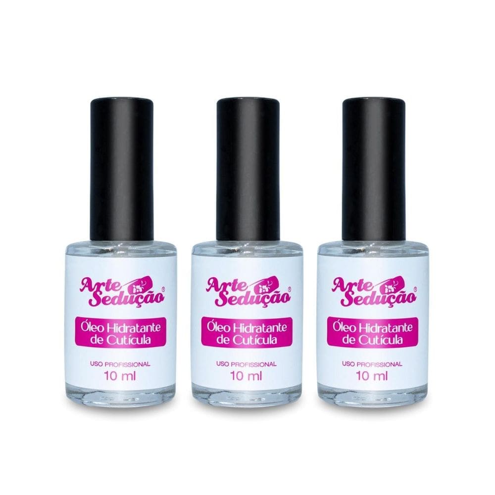 Kit 3 Óleo Hidratante Revitalizador De Cutícula Arte Sedução