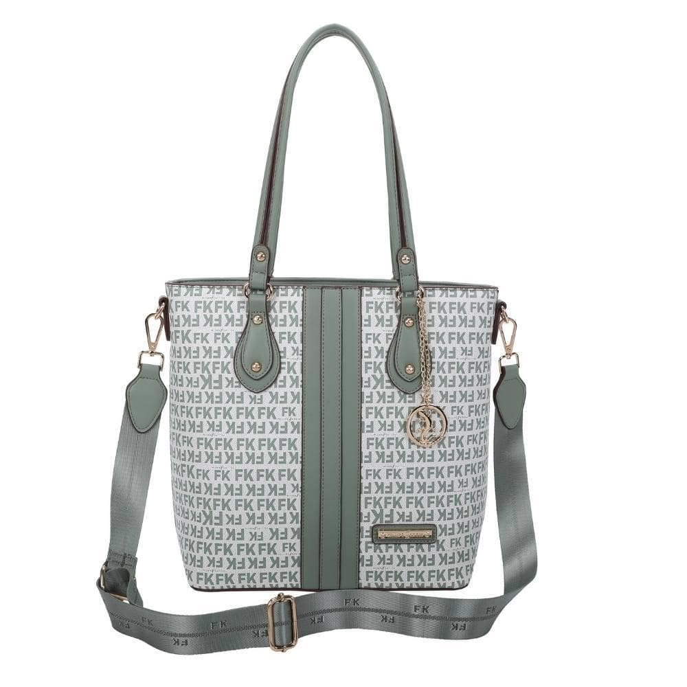 Bolsa Tote Grande Fellipe Krein Ss23 Monograma - Verde