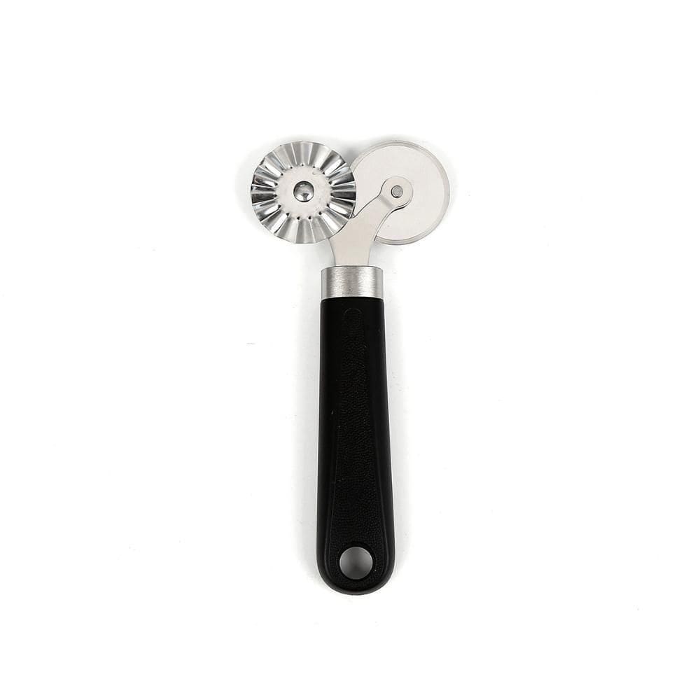 Cortador De Massa Duplo Pastel Pizza Carretilha Em Inox