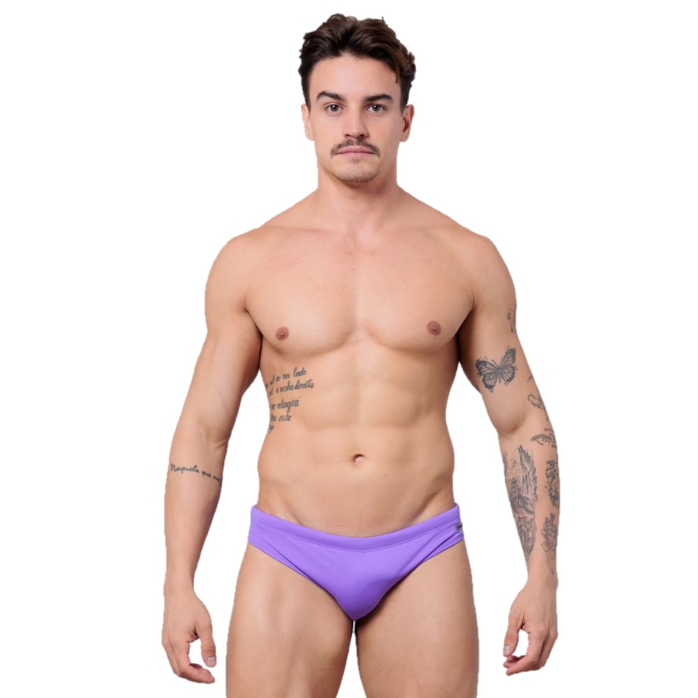 Sunga Flor de Jacaranda Cavada - JWilas Beachwear