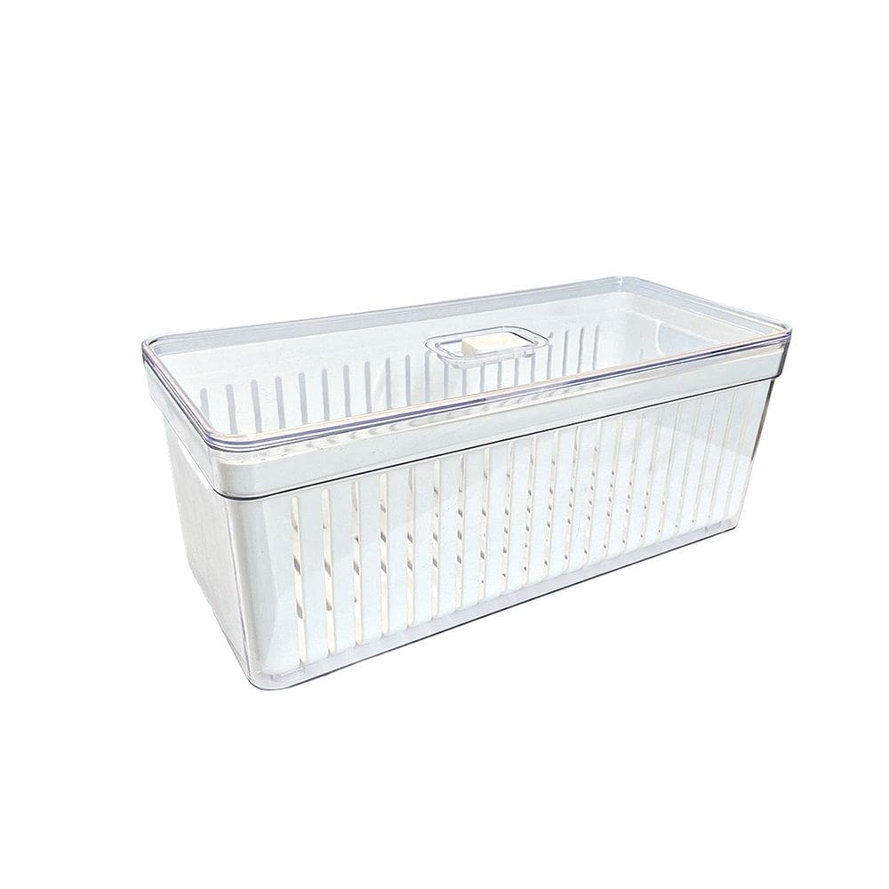 Cesto Organizador Cozinha Para Geladeira Armário Conservador De Alimentos Pratico 6,8L Transparente