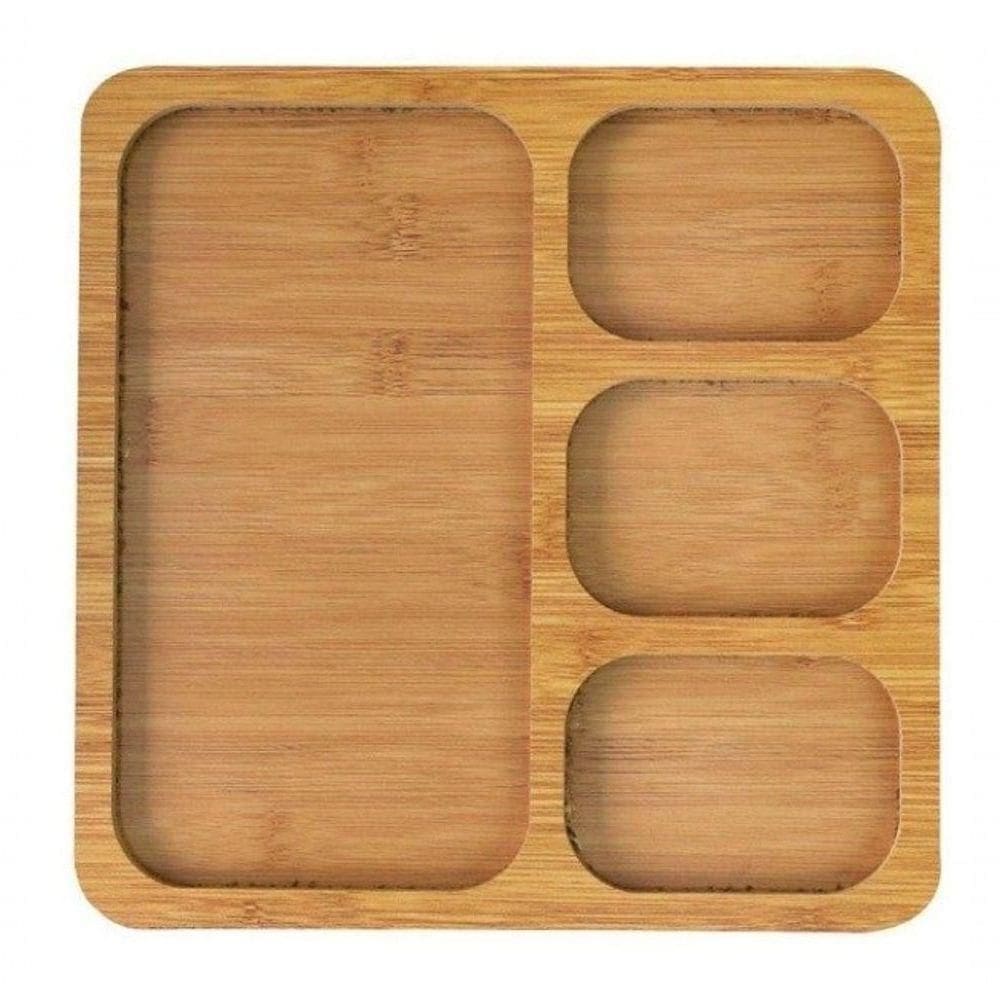 Petisqueira Com 4 Divisórias 30 X 30 Cm - Imporiente