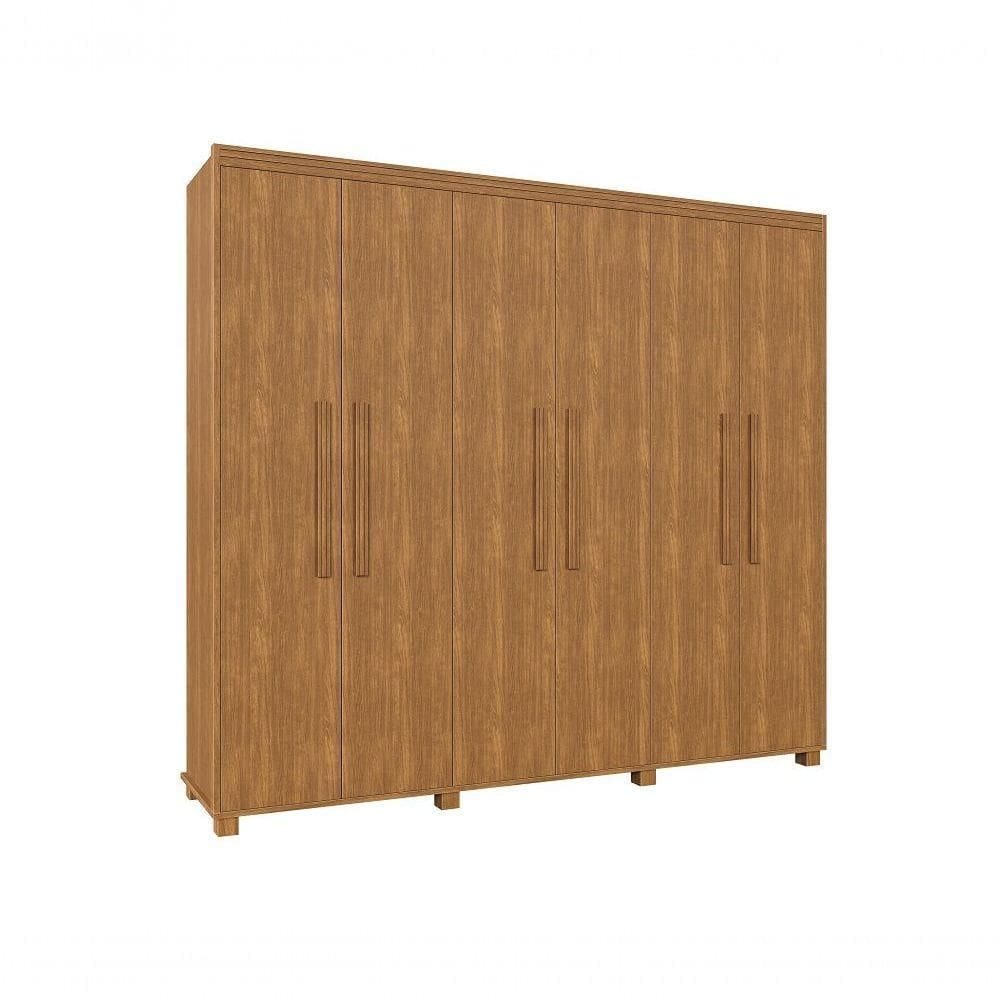 Guarda Roupa De Casal Madri Mdf 6 Portas Camas Fênix cinamomo