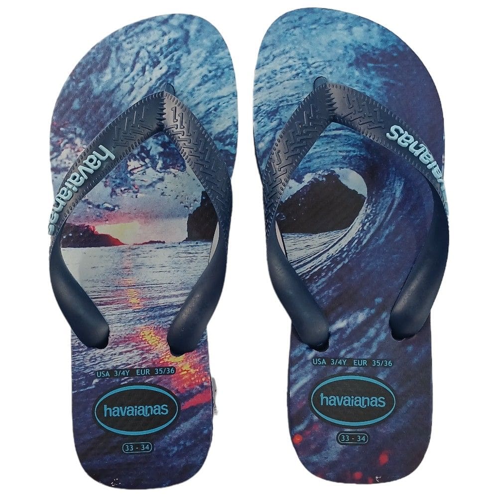 Chinelo Havaianas Hype Masculino - Branco/Azul