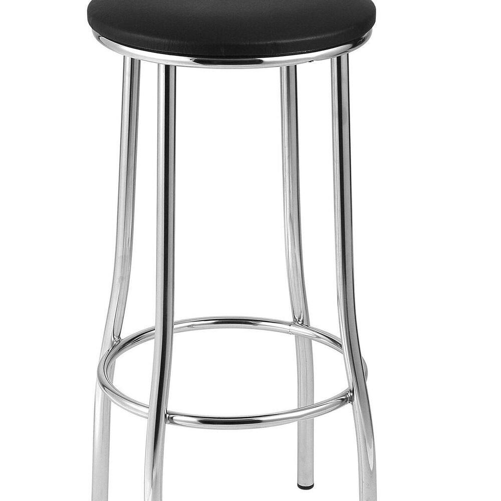 Banqueta para Cozinha Luna Alta 36x75cm Preto/Cromado