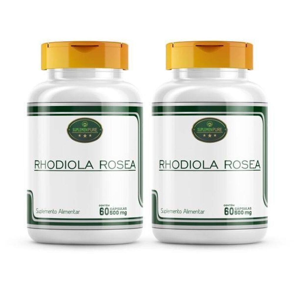 Rhodiola Rosea 120 Cápsulas 500 Mg 2 Frascos Premium