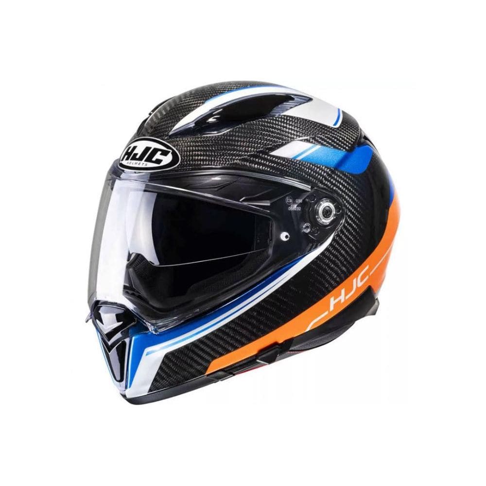 Capacete Hjc F70 Carbon Ubis Preto Azul E Laranja 60 [F016]