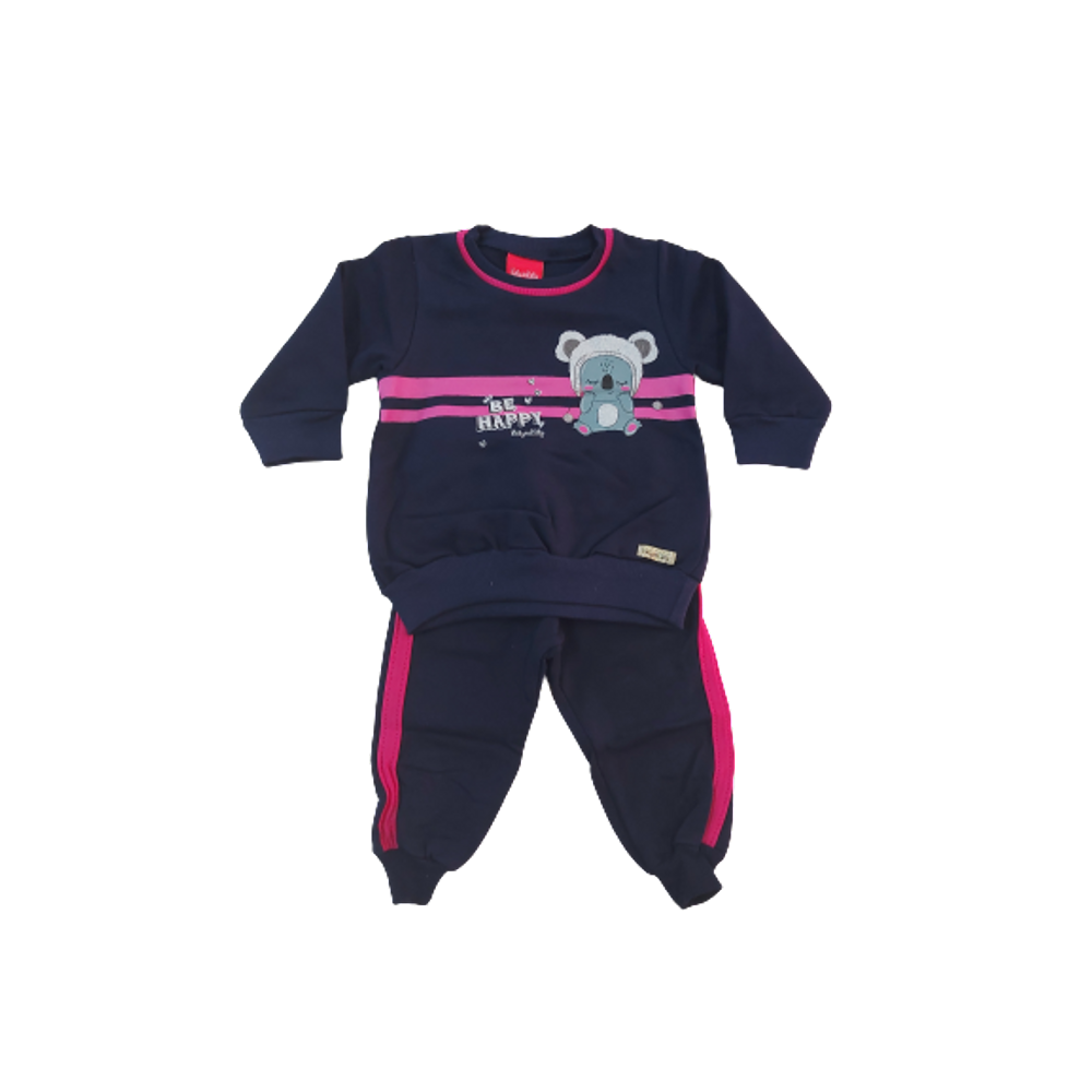 Conjunto Bebê Moletom Kely Kety Coala Be Happy Cód: 115