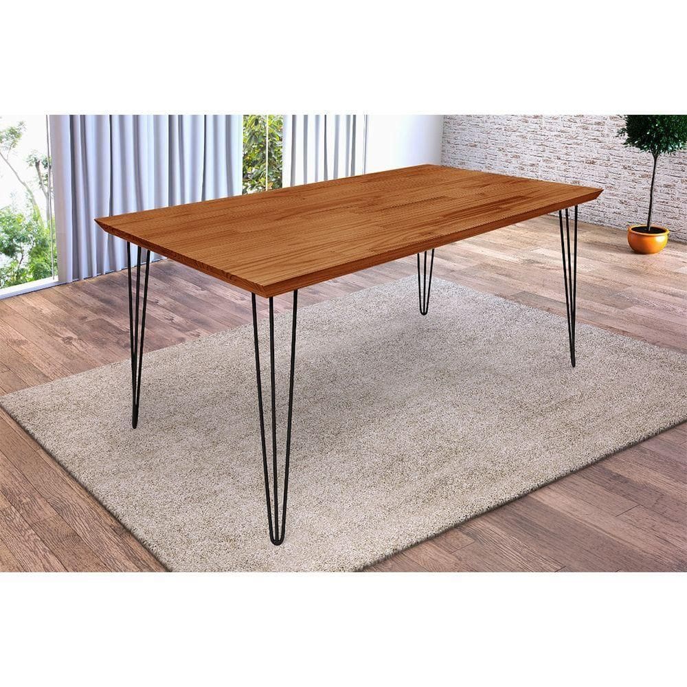 Mesa Jantar Lanna 1,60M Madeira Maciça - Imbuia - Marrom