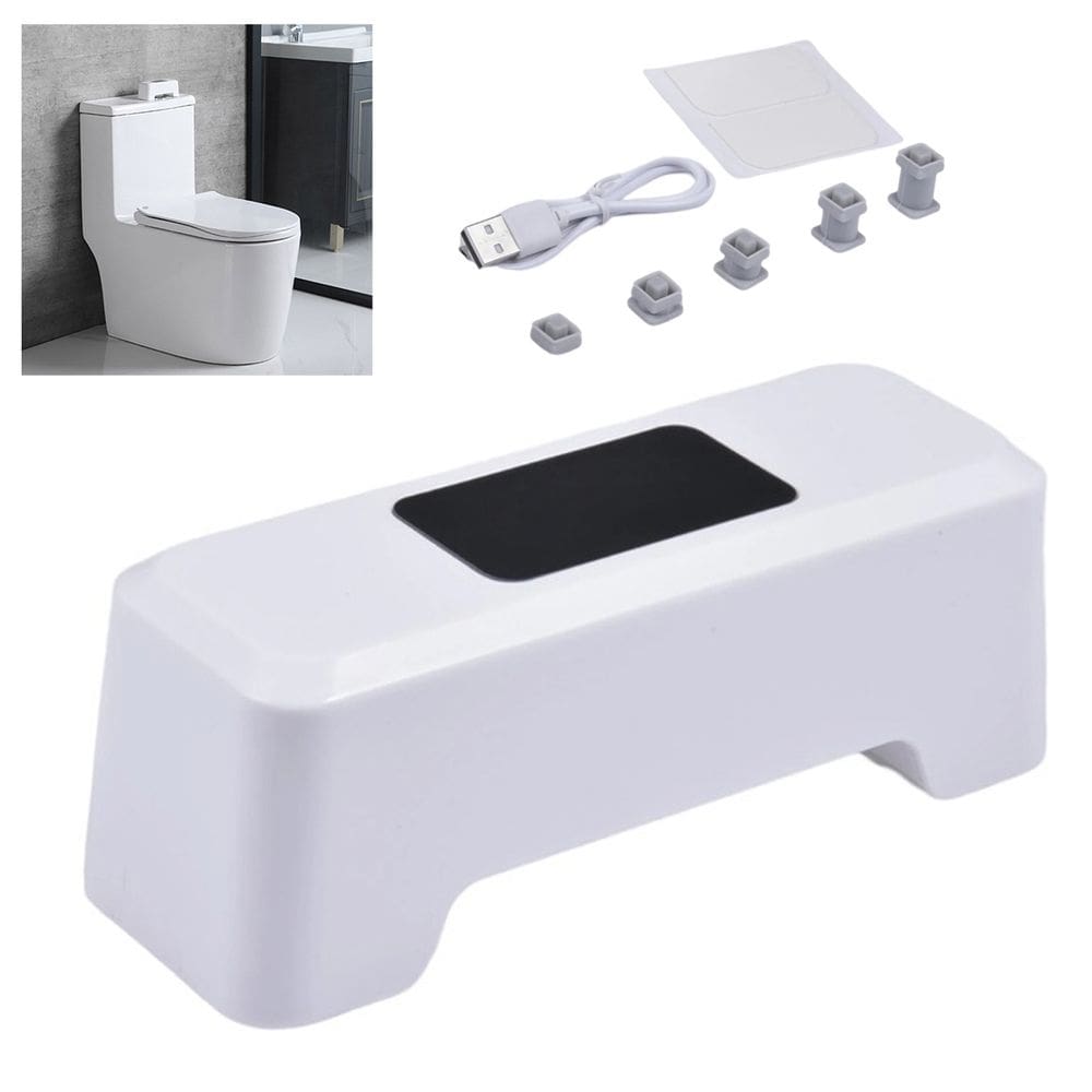 Sensor de Descarga Inteligente Automatico Bateria Recarregavel USB Vaso Sanitario Privada Lavabo Banheiro Higienico Comercial Residencial Resistente