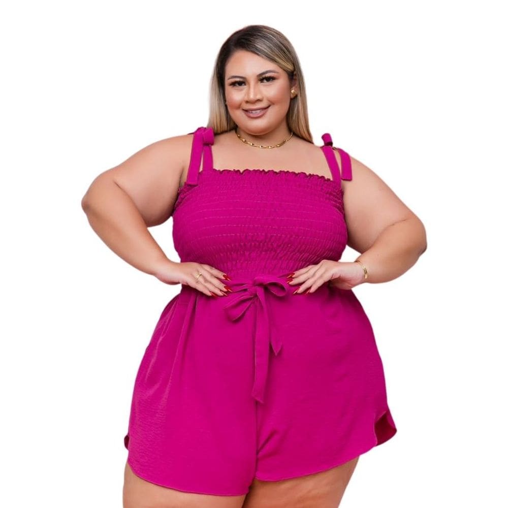 Macaquinho XXG Plus size Elastec Busto Faixa Veste 52-56 0544