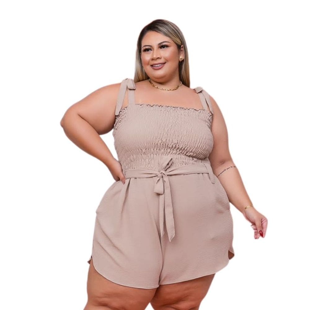 Macaquinho XXG Plus size Elastec Busto Faixa Veste 52-56 0544