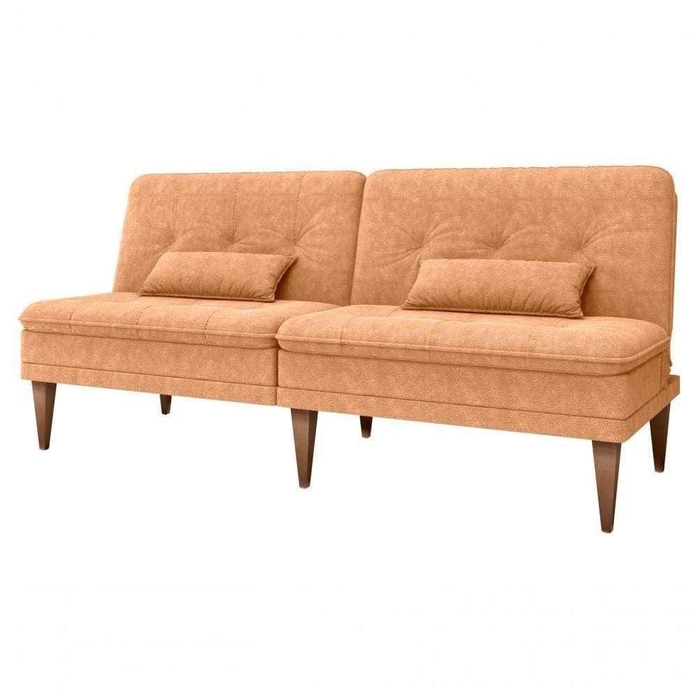 Sofá Cama Pietra Sala Quarto Decorativo Matrix Mostarda