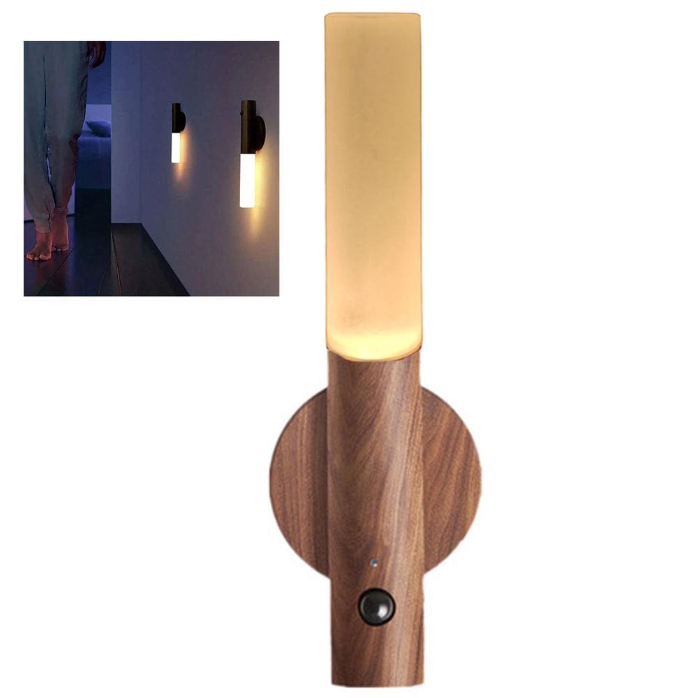 Luminaria Bastao LED Inteligente USB Bateria Recarregavel Sensor Presença Movimento Luz Noturna Base Magnetica Iluminaçao Automatico Decoraçao