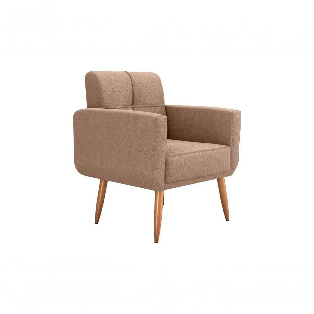 Poltrona Cadeira Decorativa Escritório Havana Matrix Marrom