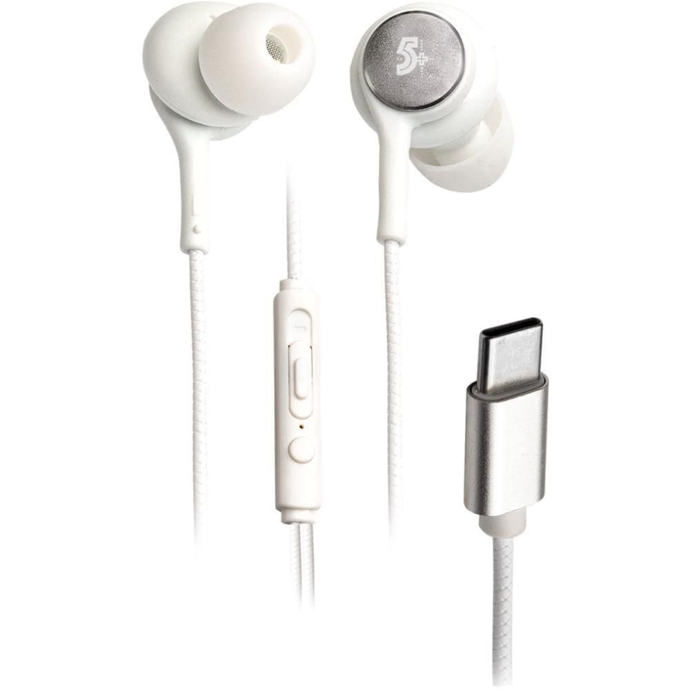 Fone de Ouvido Tipo C Auric. C/MIC. 1,20M BCO