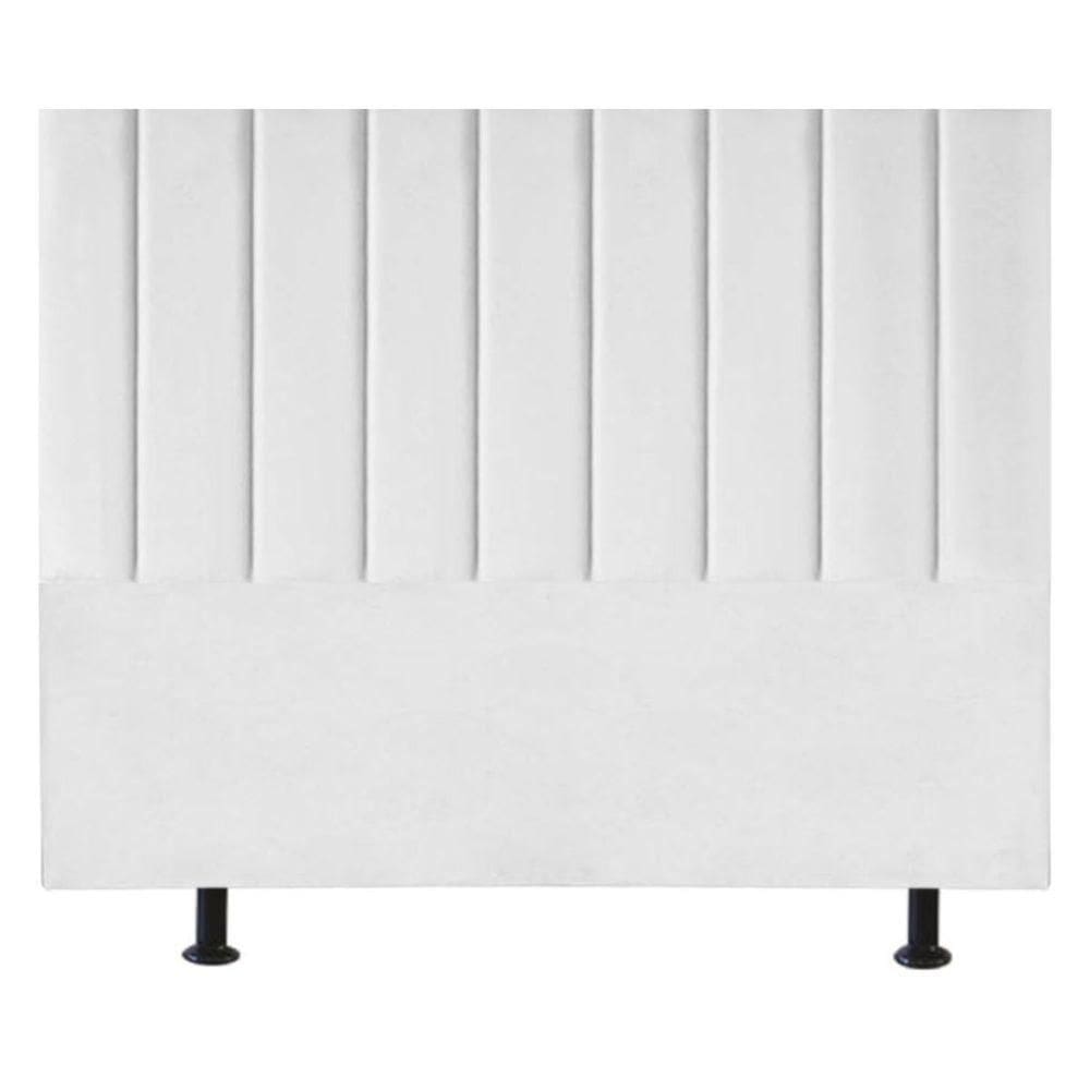 Cabeceira Estofada De Cama Casal King 195 Cm Sophia Corino Cor:branco