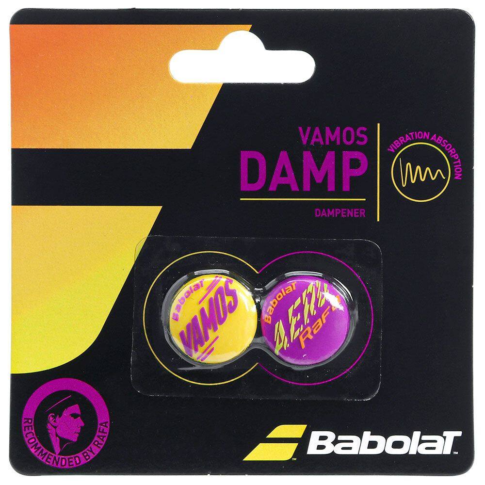 Antivibrador Babolat Rafa Vamos Damp Roxo e Amarelo - 2 Un