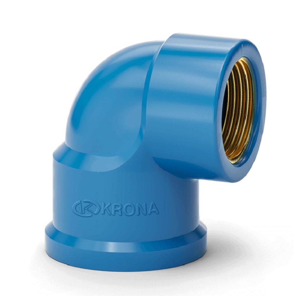 Joelho Azul SOLD C/BUCHA Latao 90º 25MMX3/4 Krona UN 0498