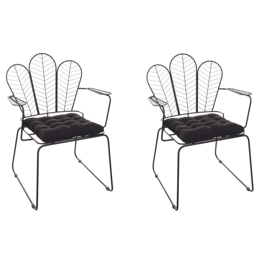 Conjunto com 2 Cadeiras para Sala de Estar Vegas Preto