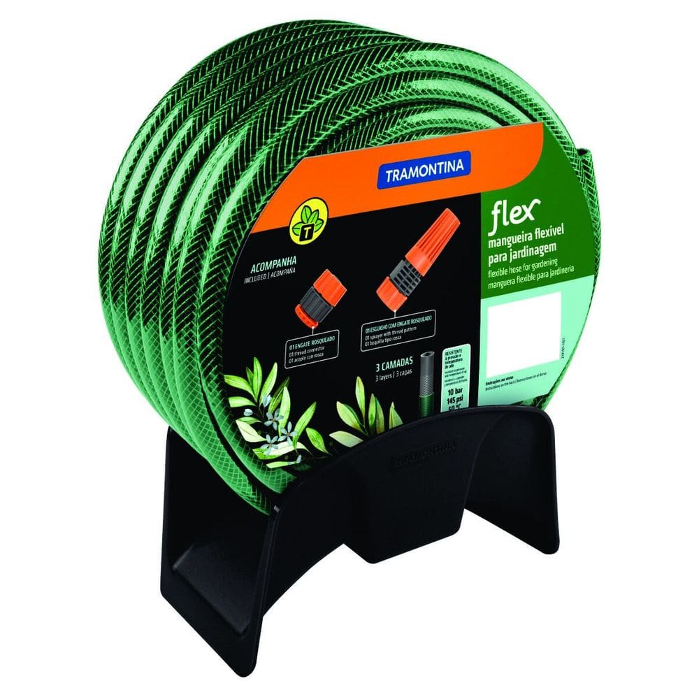 Mangueira Flex Tramontina Verde em PVC 3 Camadas 25m