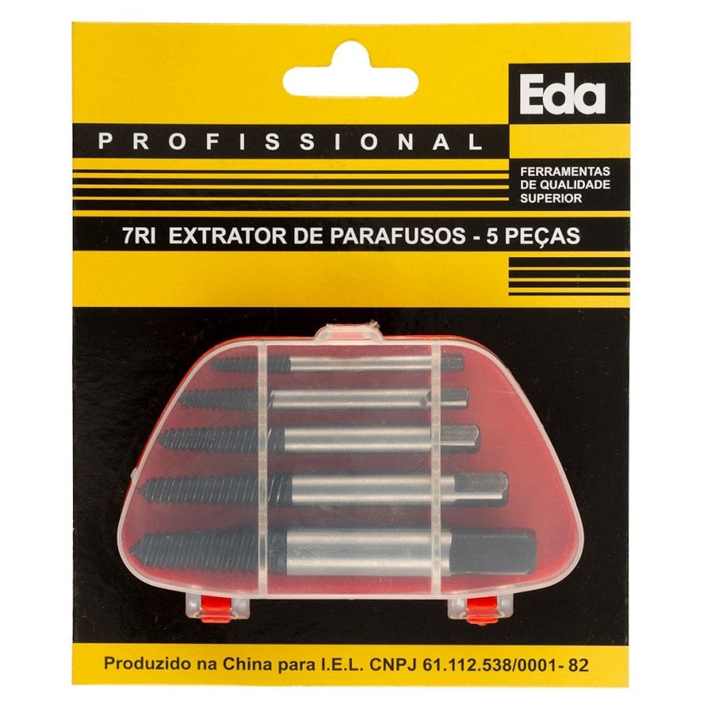Extrator de Parafusos 5 Peças UNID EDA 7RI