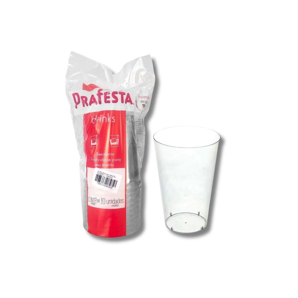 Kit 1 Pct. Copo Bremen Cristal 300Ml. C/10 Un. (Prafesta)